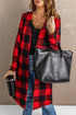 Print Colorblock Long Cardigan